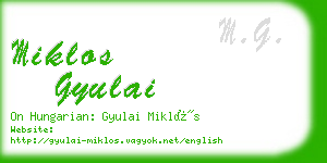 miklos gyulai business card